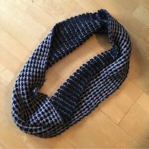 Infinity Scarf, Reversible, Two-Tone, Tan + Black, One Size